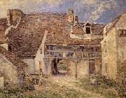 Alfred Sisley Courtyard of Farm at St-Mammes oil painting